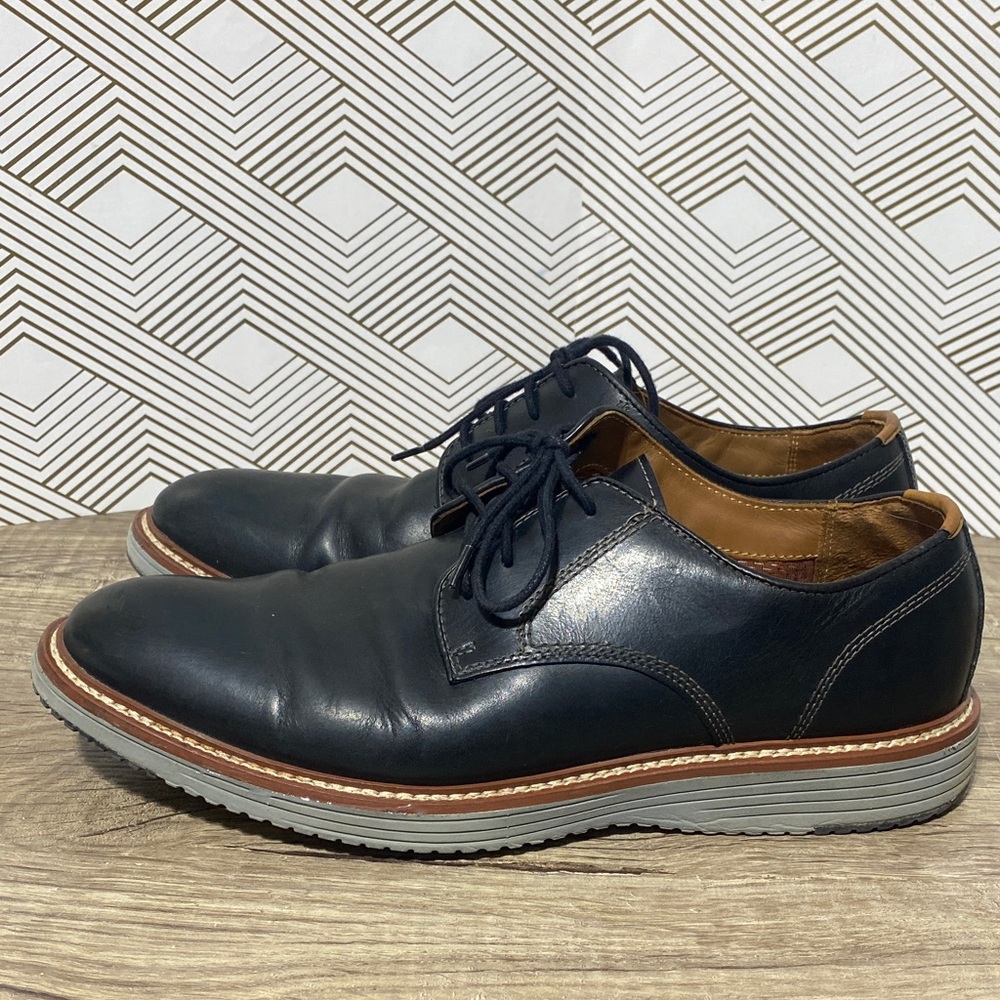 Johnson & Murphy Black Leather Men's Oxfords - Picture 3 of 8
